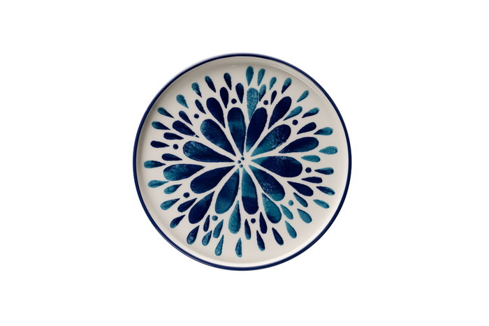 Hermia Juego de Desayuno MCH09211 de 14 piezas en Azul y Blanco
